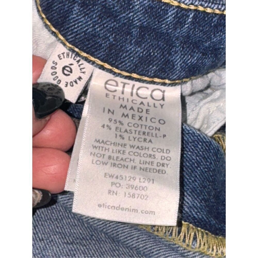 NWT Women’s ETICA X ANTHROPOLOGIE Ivy denim Jean sleeveless jumpsuit size medium - Picture 11 of 14